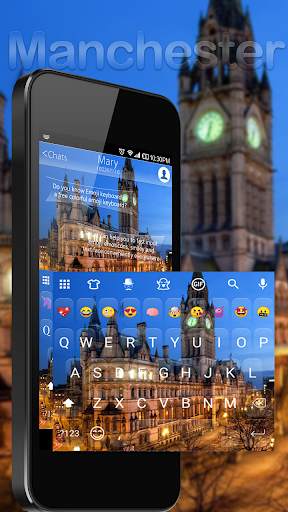 Manchester Emoji Keyboard Theme  Live Wallpaper स्क्रीनशॉट 1