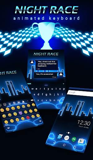 Night Race Animated Keyboard   screenshot 1