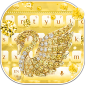 Glittering Diamond Swan Keyboard icon