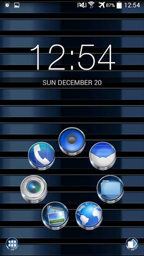 Smart Launcher Theme Azure 3D screenshot 2