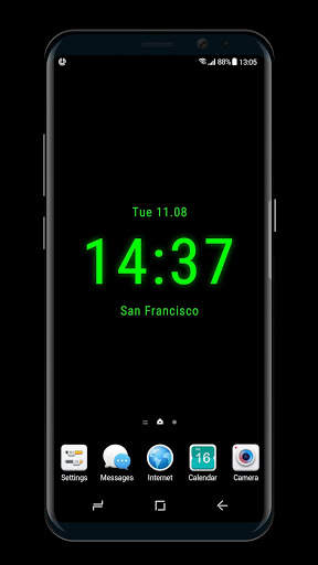 Clock on Homescreen  Live Wallpaper screenshot 1