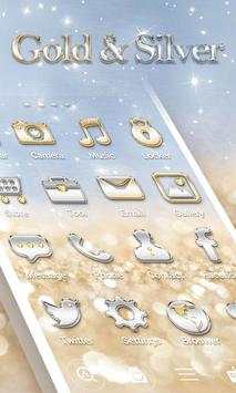 Gold & Silver GOLauncher Theme screenshot 5