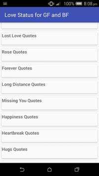 Love Status & Quotes GF & BF screenshot 2
