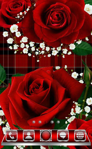 Red Roses Go Launcher  Theme screenshot 1