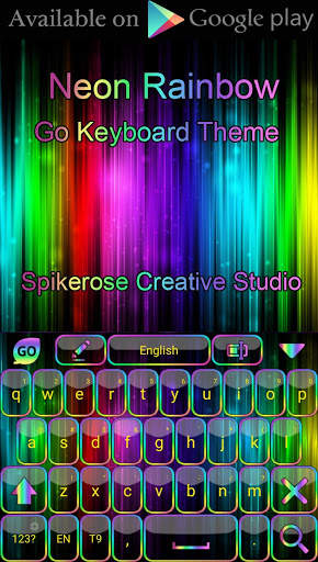Free Neon Rainbow Clock Widget screenshot 5