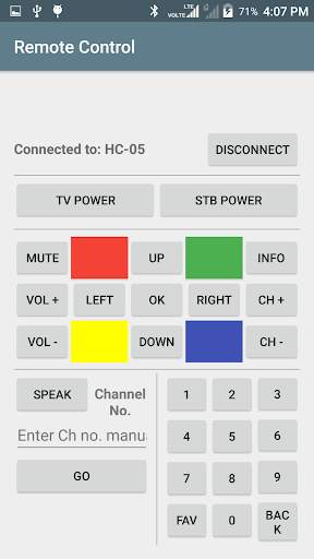 Remote Control (needs Arduino & Bluetooth module) скриншот 6