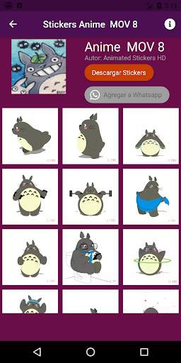 Animated anime stickers for WhatsApp. screenshot 5