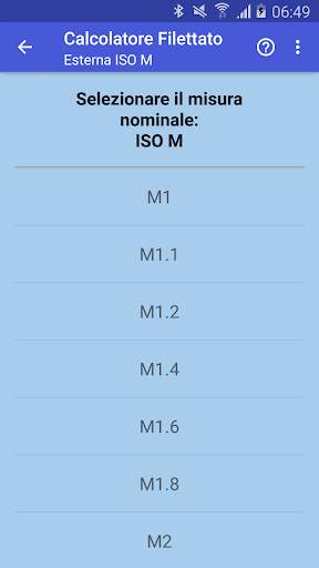 Calcolatore Filettato screenshot 2