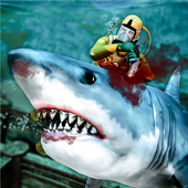 Deep Sea Predator Attack- Diver vs Shark Games icon