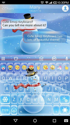 Snowman Emoji Keyboard Live Wallpaper screenshot 1
