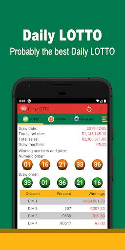 Daily LOTTO Kiosk स्क्रीनशॉट 1