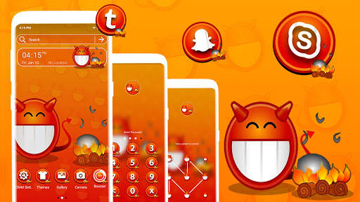 Orange Emoji Launcher Theme screenshot 2
