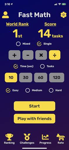 Speed Math - Human Calculator screenshot 2