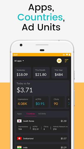 Dash: AdMob Earnings Dashboard скриншот 1