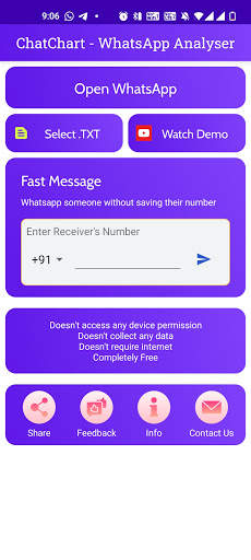 ChatChart - WhatsApp Analyser for Chat Statistics screenshot 1