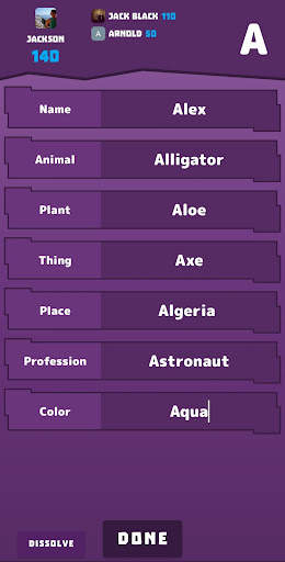 Name Place Animal Thing 5 تصوير الشاشة
