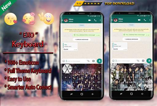EXO Keyboard Theme KPOP 2019 screenshot 1