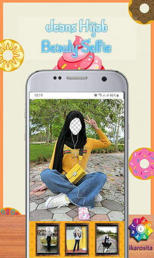 Hijab Jeans Beauty Selfie screenshot 4