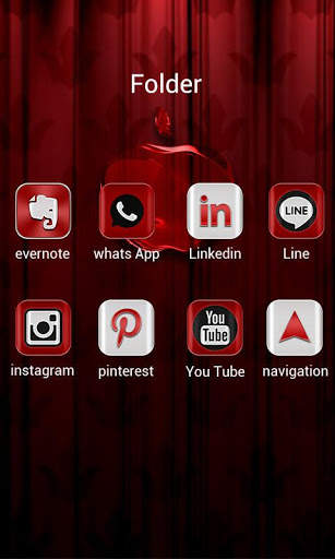 Red apple GO Launcher Theme screenshot 4