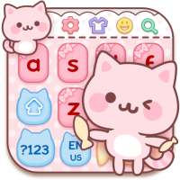 Cute Pink Kitty Keyboard on 9Apps