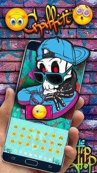 Graffiti Hip Hop Skull Keyboard screenshot 3