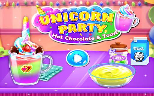 Unicorn Hot Chocolate & Toast Party - Cooking Game screenshot 1