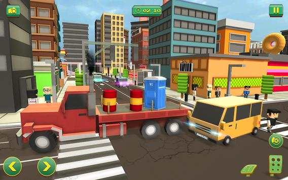 Blocky Truck Driver Simulator Urban Transport screenshot 6