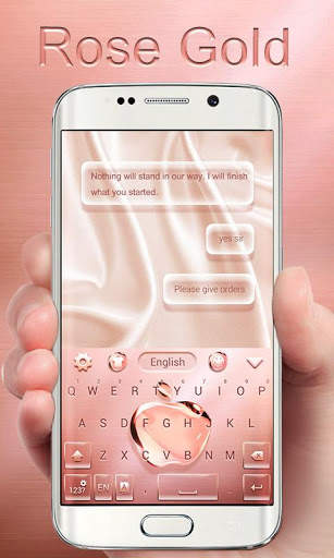 Rose Gold GO Keyboard Theme screenshot 1