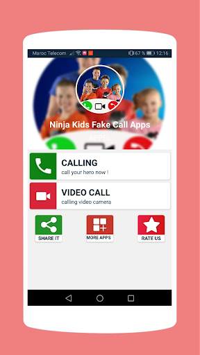 Calling Ninja kids - Call  Simulator screenshot 1