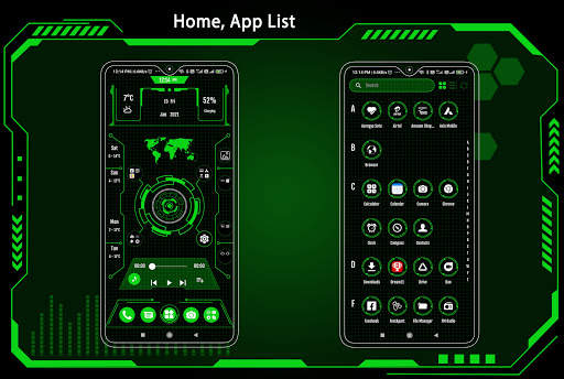 Futuristic Launcher - App lock, Hide App screenshot 3