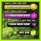 Hack Free Gems for coc App 100% New (Prank) icon