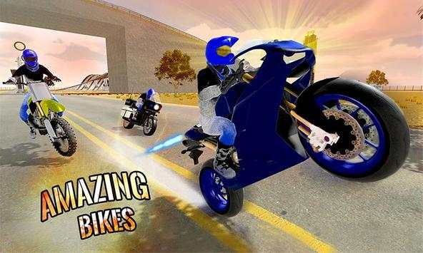 Crazy Bike Rider Stunt Race 3D screenshot 1