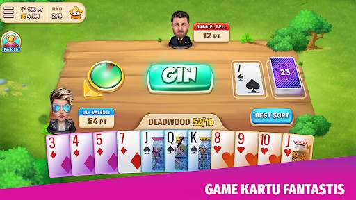 Gin Rummy Stars - Main Kartu screenshot 1
