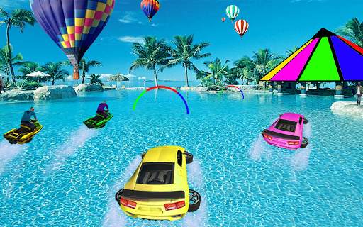 Water Surfer Car Floating Race screenshot 1