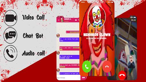neighbor Clown Video call screenshot 1