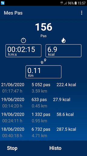 Mes Pas - Podometre Gratuit et sans Pub screenshot 1