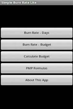 Burn Rate Calculator Lite screenshot 1