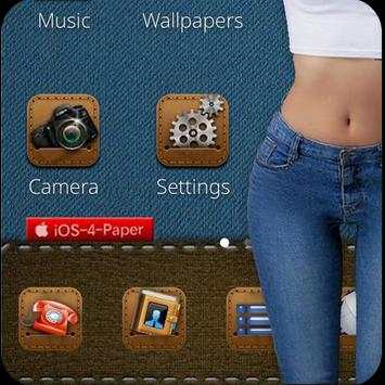 beauty Denim Jeans theme Blue cloth  Boutique icon screenshot 1