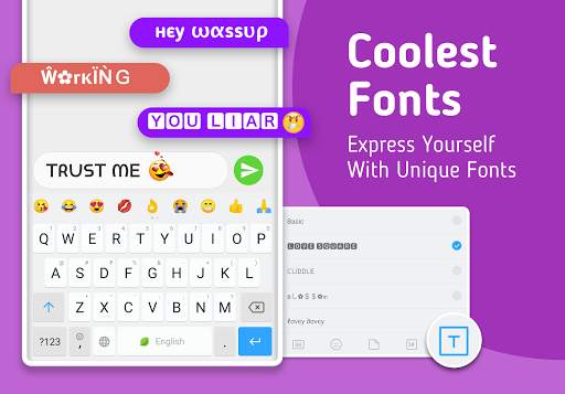 Mint Keyboard - Stickers, Font screenshot 2