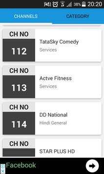 Channel List for Tata Sky India 2018 screenshot 1