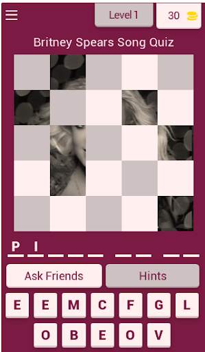 Britney Spears Song Quiz screenshot 1