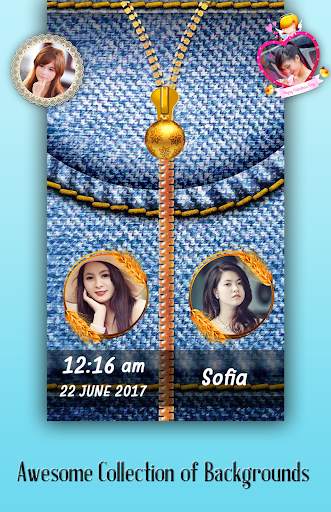 Jeans Zipper Lock Screen 1 تصوير الشاشة