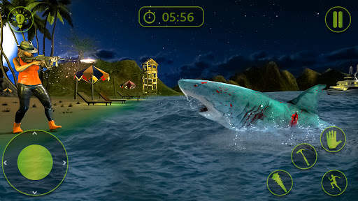 Scary Shark Hunting Games - Beach Shark Attack 3D स्क्रीनशॉट 4
