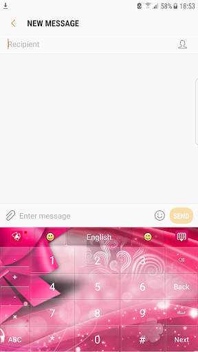 Pink Glow Ribbon Keyboard 🎀 screenshot 3