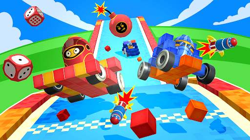 Pixel Car Racing Blocky Crash screenshot 1