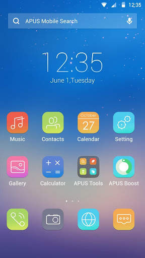 The sky-APUS Launcher theme screenshot 1