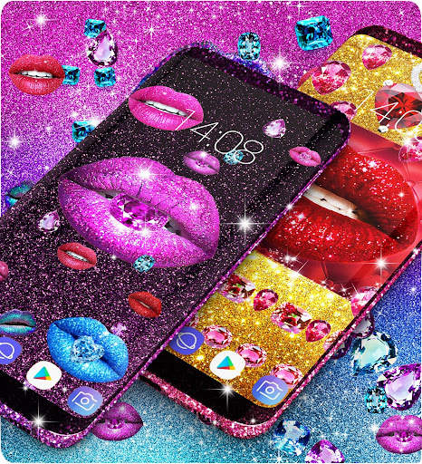 Glitter lips live wallpaper screenshot 2