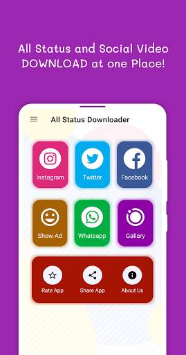 All Video Downloader 2021 - Fast Status and Video screenshot 1