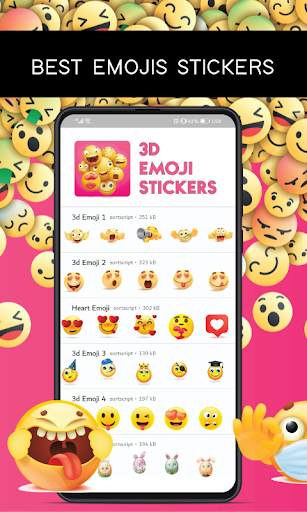 Emojis stickers for whatsapp iphone android free screenshot 1