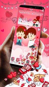 Lovely 3D Valentine Day Launcher Theme screenshot 4